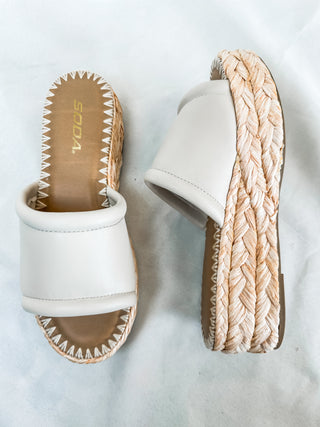 Monte Beige Wedge Sandal