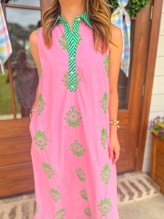 Pink Tropic Dream Midi Dress