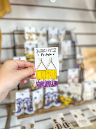 Purple/Gold Fan Favorite Earrings