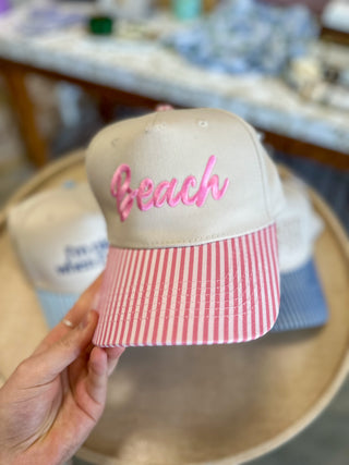Pink Beach Two Toned Trucker Hat