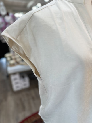 DOORBUSTER: Ivory Soft Matte Drop Shoulder Blouse