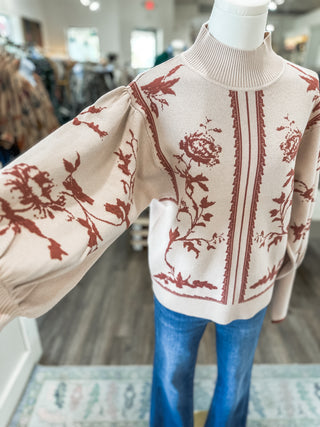 Taupe Forever Yours Balloon Sleeve Sweater