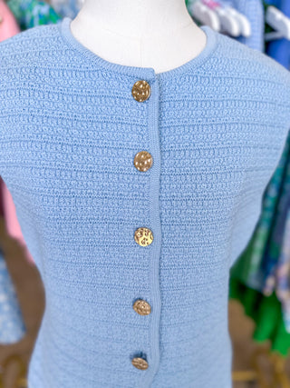 Baby Blue Sweet Escape Knit Skirt SET
