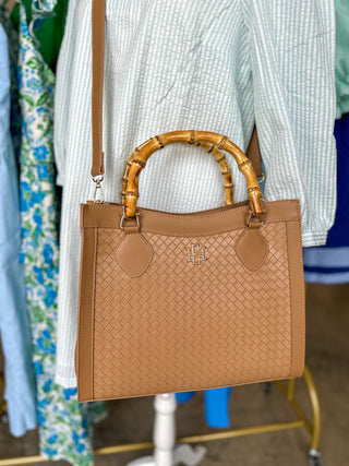 Woven Tan Palmer Tote | Caroline Hill