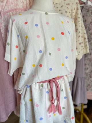 The Confetti Cutie Polka Dot Shorts Set