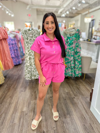 Pink Becca Shorts Set
