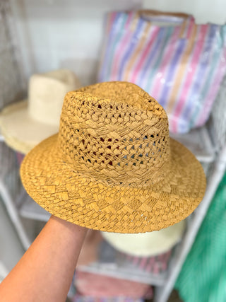 Natural Rattan Brim Beach Hat