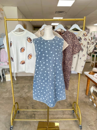 The Denim Dottie Days Mini Dress