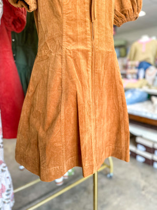 Camel Autumn Ember Zip Mini Dress