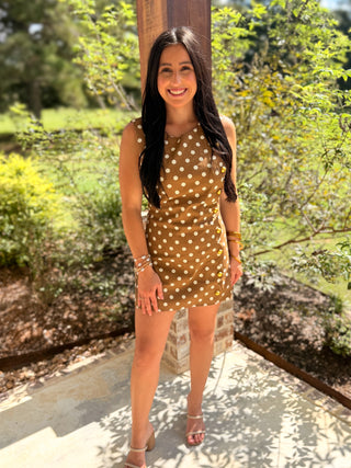 Brown Pippa Polka Dot Romper