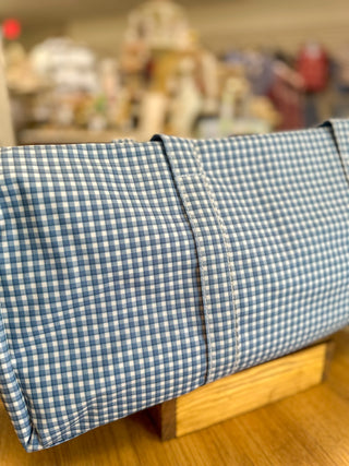 TRVL Indigo Rodeo Check XL Weekender Duffle Bag