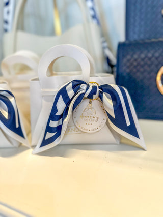 Navy & White Scarf Styling Gift Set