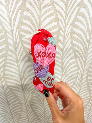 Red Always & Forever Hearts Headband