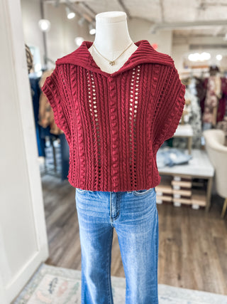 Wine Everyday Neutral Crochet Top