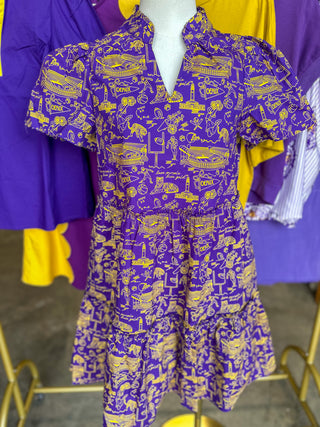 LSU Team Toile Taste of Tradition Dress