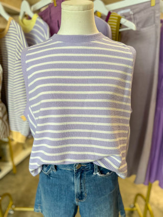 Lavender Daydream Stripe Top
