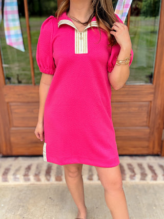 Pink Andie Half Zip Mini Dress