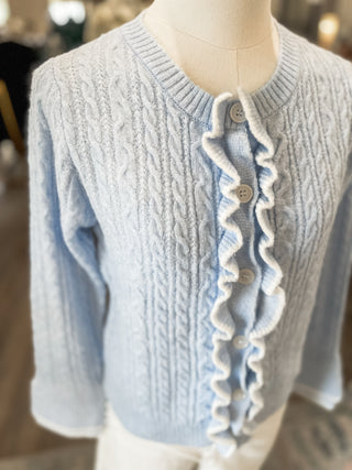 Snowflake Charm Ruffle Sweater