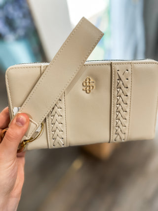 Ivory Carry-All Braided Wristlet