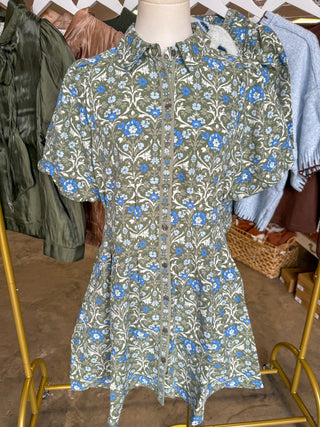 Ashdown Abbey Olive Rory Mini Dress