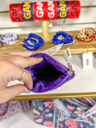 LSU Game Day Beaded Pouch