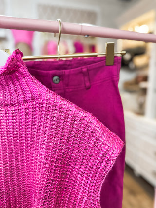 Magenta Adaptable Fabric Pants