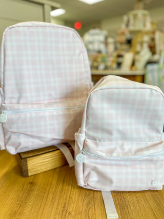 TRVL Pink Pimlico Plaid Backpacker