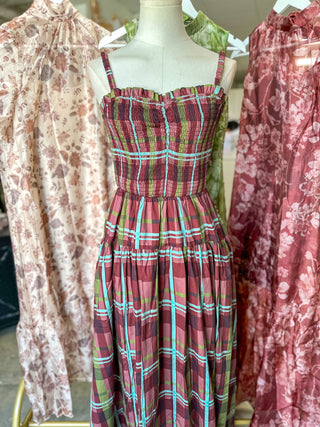 Colors of Fall Plaid Maxi Dress