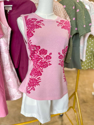 Pink Floral Moment Peplum Top