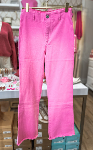 Candy Pink Adaptable Fabric Pants