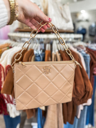 Latte Ariana Large Diamond Crossbody