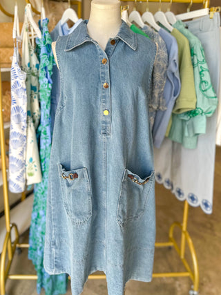 The Blue Perfection Collared Mini Dress