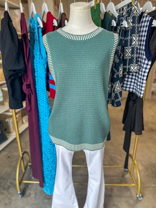 Dark Jade Easy Days Knit Tank