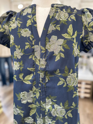 Lovely in Olive Jacquard Mini Dress