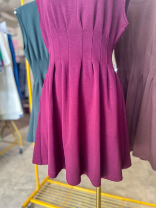 Wine Weekend Win Pleated Mini Dress
