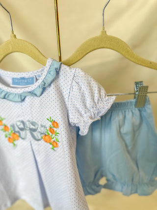 Pumpkin Embroidery Bloomer Set