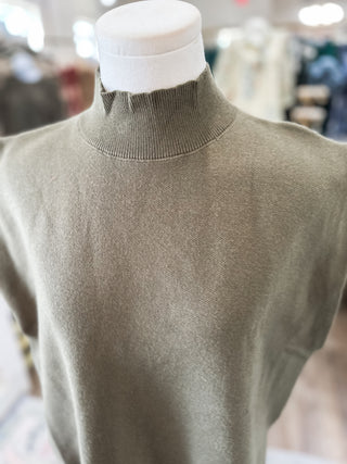 Olive Fall Forward Sleeveless Sweater