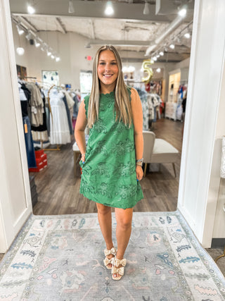 Basil Enchanted Garden Party Mini Dress