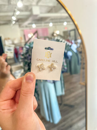 Westminster Crystal Stud Gold Earrings