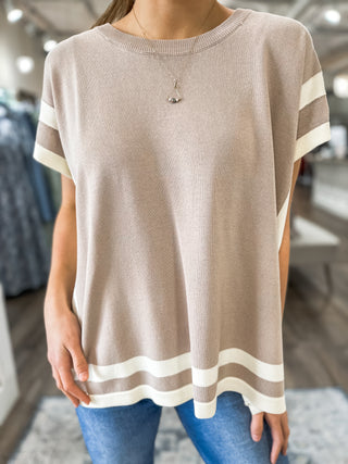 Coffee Shop Chic Latte Outline Details Top