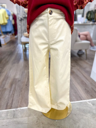 Ivory Sweet Simplicity Wide Leg Pants