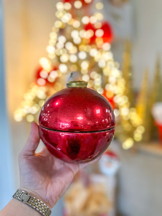 Fresh Gingerbread Glass Ornament Candle