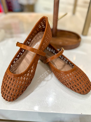 Tan Concinnity Mary Jane Flats