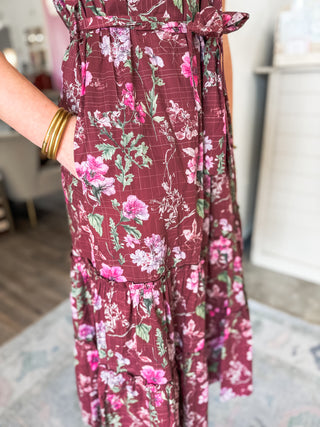 Burgundy Fall Fling MIDI Dress