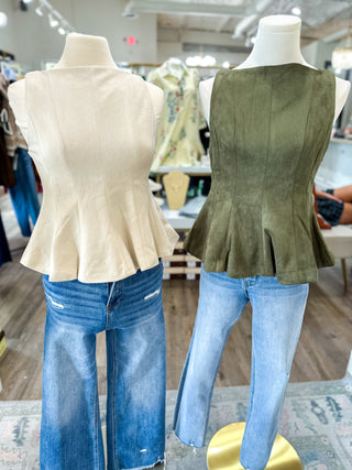 Cream Sleek & Chic Sleeveless Top