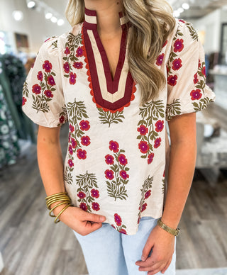 Ecru Petal Kiss Top