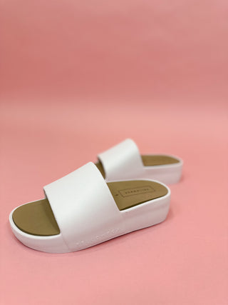 Torrey White Weather Resistant Summer Slides