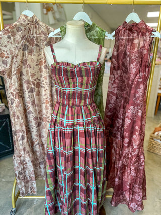 Colors of Fall Plaid Maxi Dress