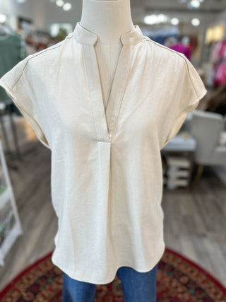 DOORBUSTER: Ivory Soft Matte Drop Shoulder Blouse