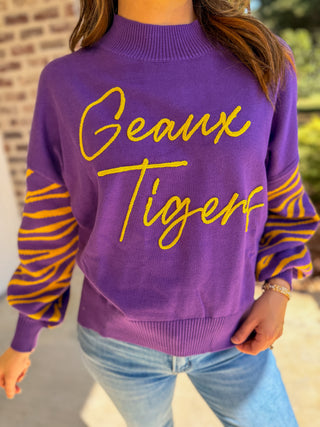 Merit LSU Mockneck Sweater